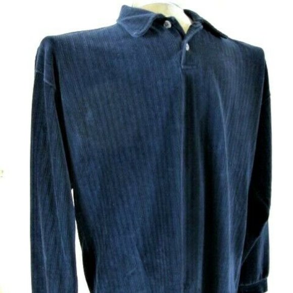 Conte Di Milano Men's L BLUE TEXTURED Sweater pm1 - Picture 3 of 7
